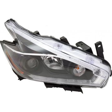 Headlight Assembly Composite Right Halogen Black Bezel for Nissan Murano 2018