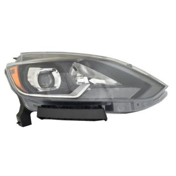 Headlight Assembly Composite Right LED CAPA for Nissan Sentra 2018-2019