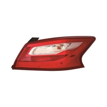 Tail Light Assembly Right Outer w/o Smoke Lens CAPA for Nissan Altima 2016-2017