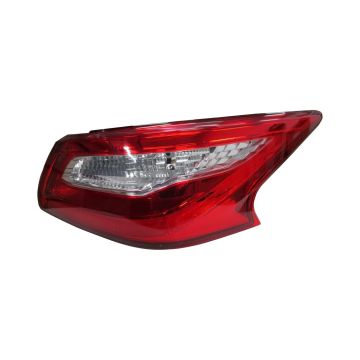 Tail Light Assembly Right Outer w/o Smoke Lens CAPA for Nissan Altima 2018