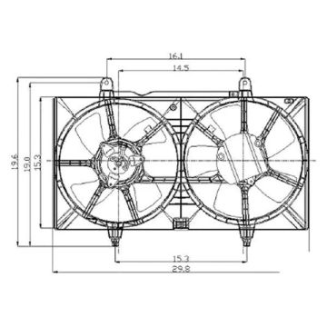 Engine Cooling Fan Assembly Includes Both Fan Assemblies for Nissan Altima 2002-2006