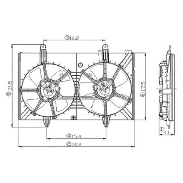 Engine Cooling Fan Assembly Electric Fan Assembly for Nissan Murano 2003-2007