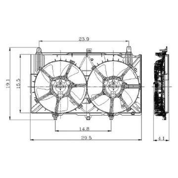 Engine Cooling Fan Assembly Dual Fan Assembly for INFINITI G35 Nissan 350Z