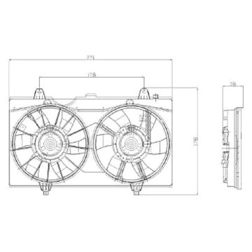 Engine Cooling Fan Assembly for Nissan Sentra S SL Base 2007-2012
