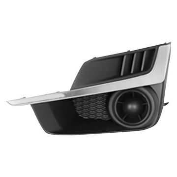 Bumper Insert Front Left Fog Lamp Opening Cover w/o Fog Lamps w/Painted Silver Molding for Subaru Impreza 2015-2016