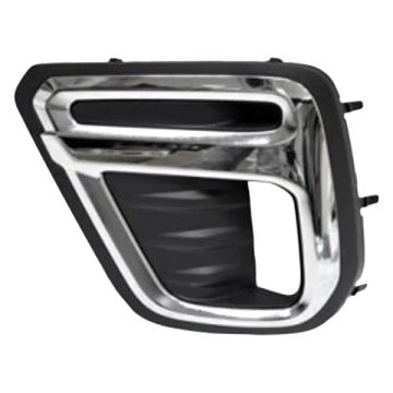 Bumper Insert Front Left Fog Lamp Bezel w/LED Fog Lamps Chrome Trim for Subaru Forester Premier Touring 2019-2021