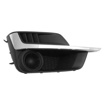 Bumper Insert Front Right Fog Lamp Opening Cover w/o Fog Lamps w/Chrome Molding for Subaru Impreza 2015-2016