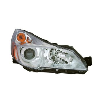 Headlight Assembly Composite Right Chrome Bezel for Subaru Outback 2013-2014