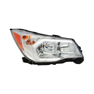 Headlight Assembly Composite Right Halogen Chrome Bezel for Subaru Forester 2014-2016