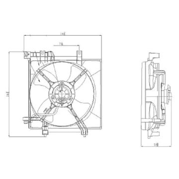 Engine Cooling Fan Assembly Motor/Blade/Shroud Assembly for Subaru Forester Impreza