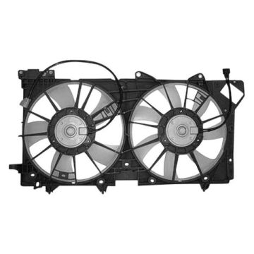 Engine Cooling Fan Assembly Motor/Blade/Shroud Dual Fan Assy for Subaru Legacy Outback