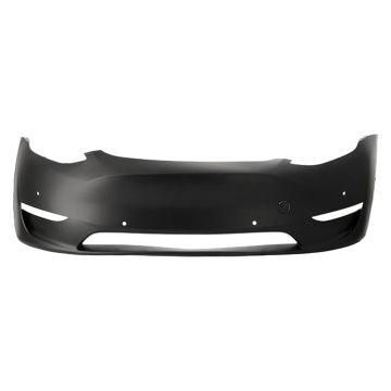 Bumper Cover Front w/Parking Aid Sensors w/Park Assist Sensors Primed for Tesla Y 2020-2024