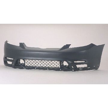 Bumper Cover Front w/Spoiler Primed CAPA for Toyota Matrix XRS XR 2003-2004