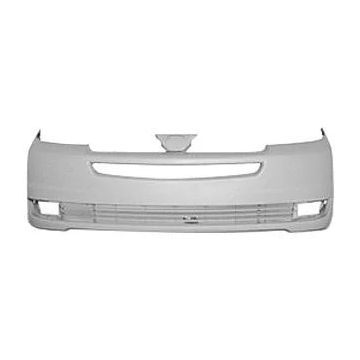Bumper Cover Front w/o Park Sensor w/Radar Cruise Primed CAPA for Toyota Sienna 2004-2005
