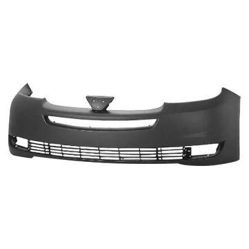 Bumper Cover Front w/o Park Sensor w/o Radar Cruise Primed for Toyota Sienna 2004-2005