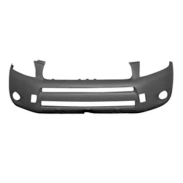 Bumper Cover Front w/o Wheel Opening Flares CAPA for Toyota RAV4 Limited Base 2006-2008