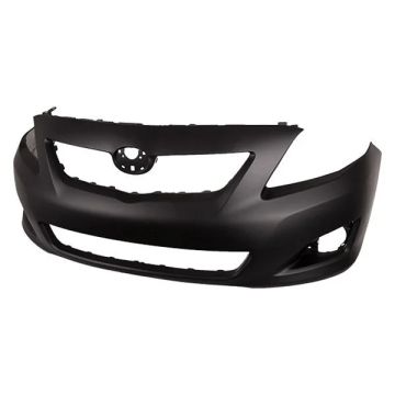 Bumper Cover Front w/o Spoiler Holes CAPA for Toyota Corolla Base LE XLE CE 2009-2010