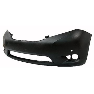 Bumper Cover Front w/Park Assist Sensors Primed CAPA for Toyota Sienna Limited 2011-2017