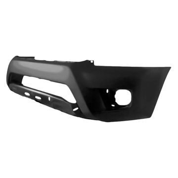 Bumper Cover Front w/o Wheel Opening Flares Fine Textured Black for Toyota Tacoma Base 2012-2015