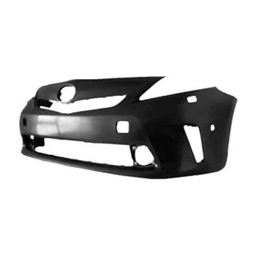 Bumper Cover Front LED Headlamps w/Pre-Collision System Primed CAPA for Toyota Prius V 2012-2014