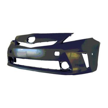 Bumper Cover Front Halogen Headlamps w/Pre-Collision System Primed CAPA for Toyota Prius V 2012-2014