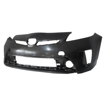 Bumper Cover Front w/o Headlamp Washers Halogen Headlamps Primed CAPA for Toyota Prius Prius Plug-In