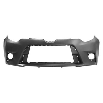 Bumper Cover Front w/o Chrome Grille Surround Primed for Toyota Corolla L LE Le Eco Plus LE Eco CE 2014-2016