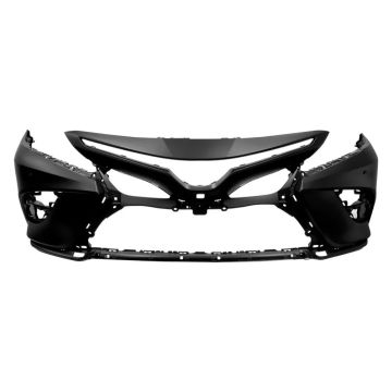Bumper Cover Front w/Around View Monitor Primed for Toyota Camry Hybrid SE XSE 2018-2020