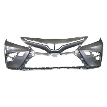 Bumper Cover Front w/o Parking Sensors Primed for Toyota Camry Hybrid LE Hybrid XLE Hybrid SE SE SE Nightshade 2018-2020