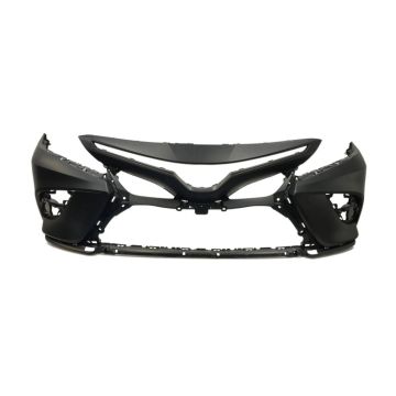 Bumper Cover Front w/o Parking Sensors Primed CAPA for Toyota Camry Hybrid LE Hybrid XLE Hybrid SE SE SE Nightshade 2018-2020