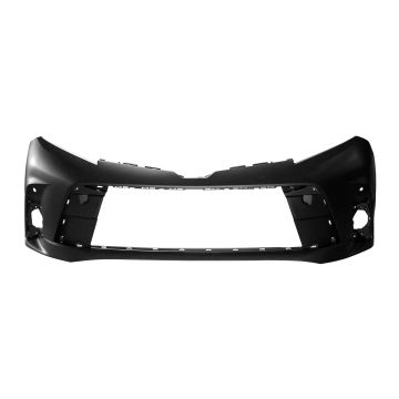 Bumper Cover Front w/Park Distance Sensors Primed CAPA for Toyota Sienna L LE XLE Premium XLE 2018-2020