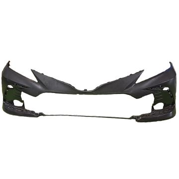 Bumper Cover Front w/o Parking Sensors Primed CAPA for Toyota Camry LE Hybrid LE Hybrid XLE XLE 2021-2024