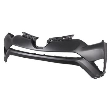 Bumper Cover Front Upper w/Tab Holes w/o Park Assist Primed North America Built CAPA for Toyota RAV4 2016-2018