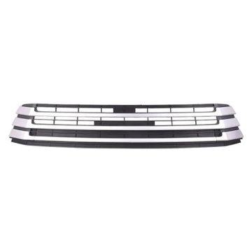 Bumper Cover Grille Front w/o Around View Monitor Silver for Toyota Highlander 2017-2019