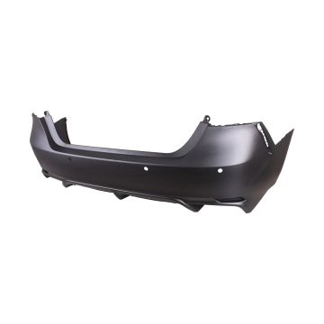 Bumper Cover Rear w/Driver Assist Pkg w/o TRD Pkg w/Parking Sensors Primed CAPA for Toyota Camry XSE 2018-2020