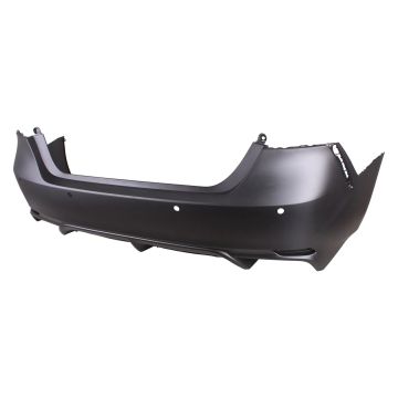 Bumper Cover Rear w/o TRD Pkg w/Parking Sensors Primed CAPA for Toyota Camry XSE Hybrid XSE 2021-2024