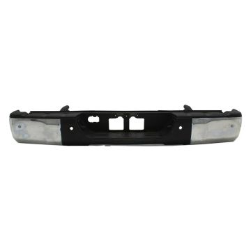 Bumper Assembly Rear w/o Towing Pkg w/o Towing Hitch w/Parking Assist Chrome for Toyota Tundra 2014-2017