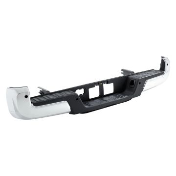 Bumper Assembly Rear w/o Towing Hitch w/Parking Assist Chrome for Toyota Tacoma 2016-2023