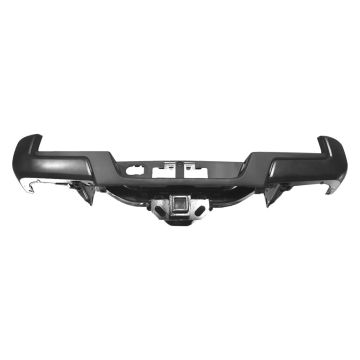 Bumper Assembly Rear w/Towing Hitch w/o Parking Assist Black for Toyota Tacoma 2016-2023