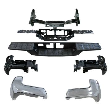 Bumper Assembly Rear w/Towing Hitch w/o Parking Assist Chrome for Toyota Tacoma 2016-2023