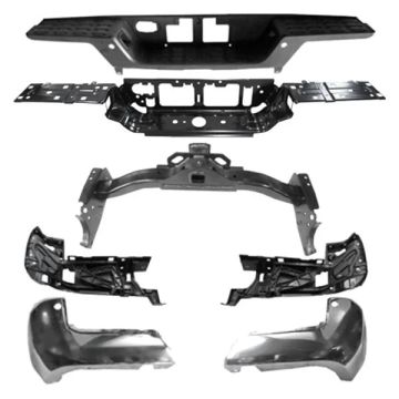 Bumper Assembly Rear w/Towing Hitch w/Parking Assist Chrome for Toyota Tacoma 2016-2023