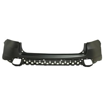 Bumper Cover Rear Upper w/o Rear Object Sensors Primed CAPA for Toyota Highlander Limited LE XLE LE Plus Hybrid Limited Hybrid LE Hybrid XLE SE Limited Platinum Hybrid Limited Platinum 2014-2019