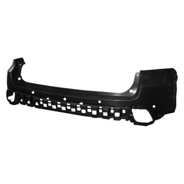 Bumper Cover Rear Upper w/Rear Object Sensors Primed for Toyota Highlander Limited LE XLE LE Plus Hybrid Limited Hybrid LE Hybrid XLE 2014-2016