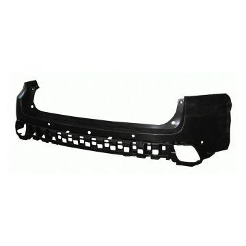 Bumper Cover Rear Upper w/Rear Object Sensors Primed CAPA for Toyota Highlander Limited LE XLE LE Plus Hybrid Limited Hybrid LE Hybrid XLE 2014-2016