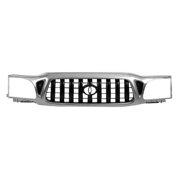 Grille Assembly w/o S-Runner Chrome & Black for Toyota Tacoma 2001-2004