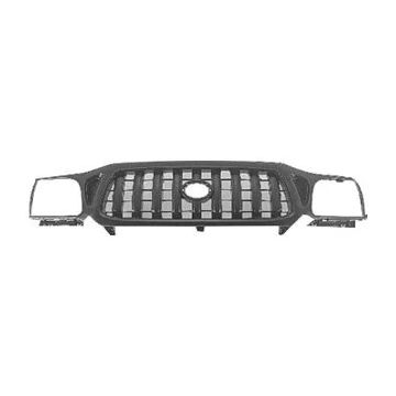 Grille Assembly w/o S-Runner Matte-Black for Toyota Tacoma 2001-2004