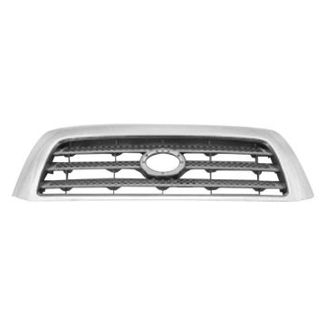 Grille Assembly w/Chrome Frame Silver-Gray for Toyota Tundra Limited 2007-2009