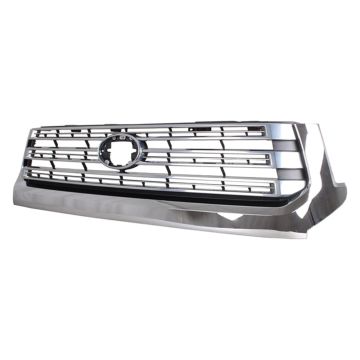 Grille Assembly Billet Type w/Chrome Surround Silver for Toyota Tundra 2018-2021