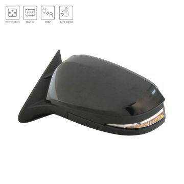 Door Mirror Assembly Left w/o Around View Monitor w/BSD w/o Memory w/Cover for Toyota Highlander 2017-2019