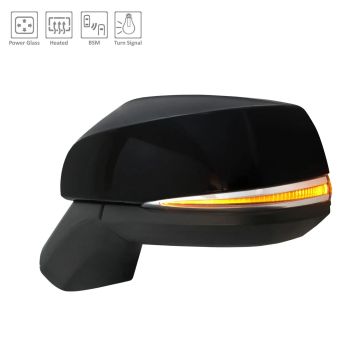 Door Mirror Assembly Left w/o Side View Camera w/Blind Spot Detection w/Cover for Toyota RAV4 2019-2021